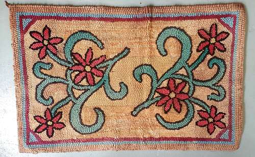 Arts & Crafts Lake District Proddy folk art rug
