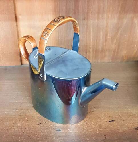 Dr Christopher Dresser silver plated mini kettle watering can teapot jug Hukin & Heath