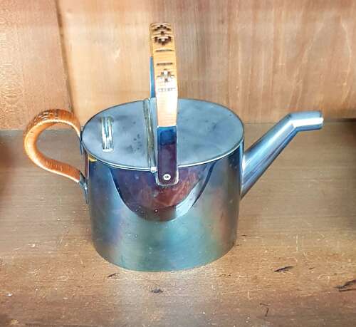 Dr Christopher Dresser silver plated mini kettle watering can teapot jug Hukin & Heath