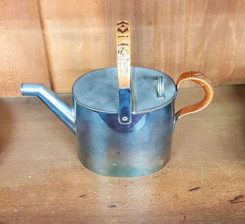 Dr Christopher Dresser silver plated mini kettle watering can teapot jug Hukin & Heath