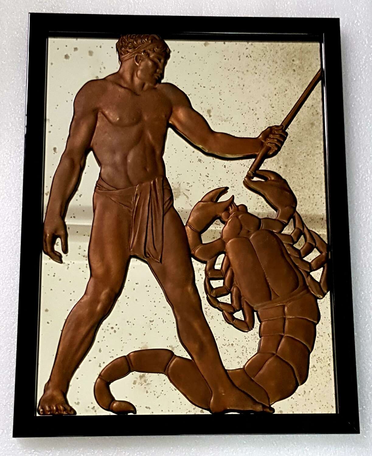 Rare Selfridges Art Deco Birmingham Guild of Handicraft bronze Scorpio Zodiac panel