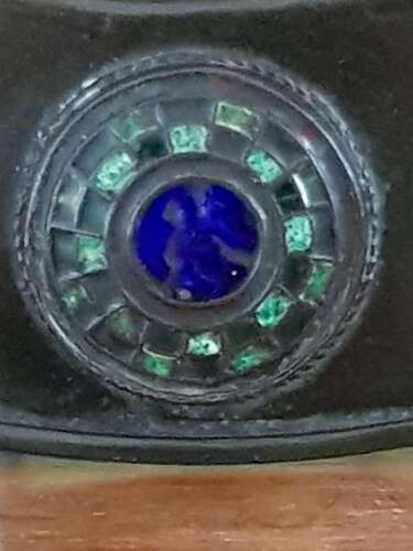 Rare Mabel Bendall Birmingham Arts & Crafts signed copper and enamel dish exhibition piece